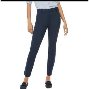 J.CREW Slim-Fit Full-Length Trouser Pant 14 Navy Blue Stretch Chino NWT B24